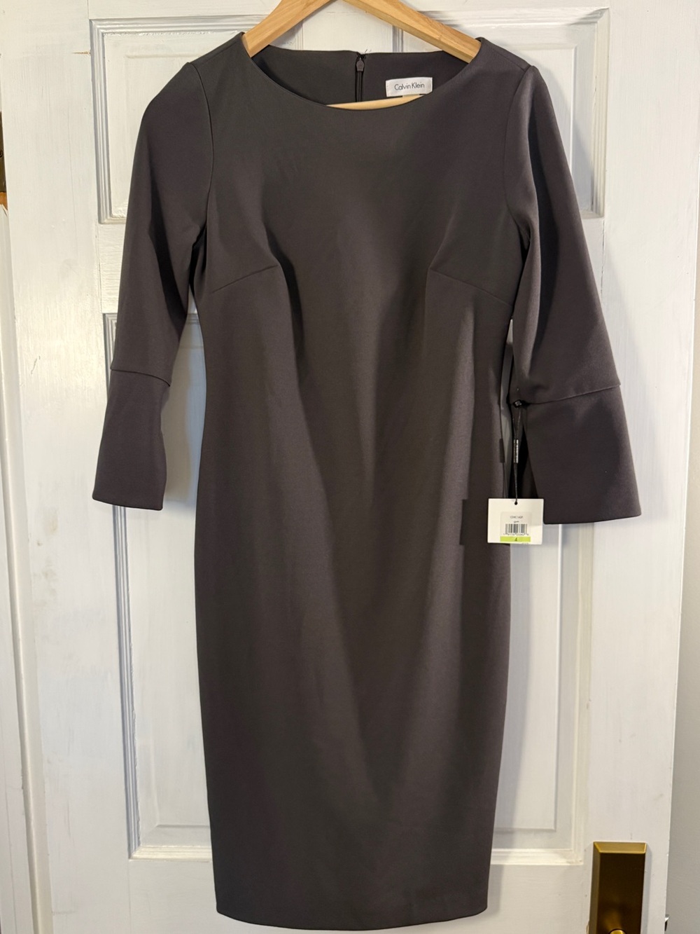 NWT Calvin Klein Women’s Charcoal Sheath Dress